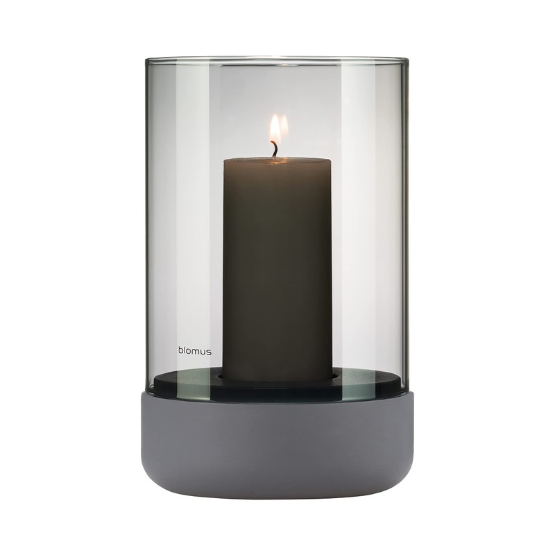 blomus Calma Hurricane Lamp Medium - Steel Grey
