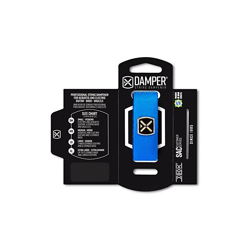 String Damper for Guitar/Bass/Acoustic Guitar - Damper LG (Polyester Blue)