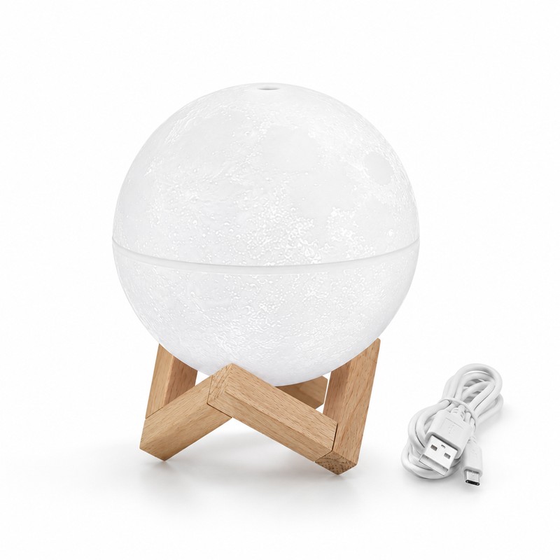 Mini Moon Humidifier for Bedroom Night Use – 200ml Cool