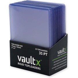 Vault X Toploaders 35pt (Pack de 25), Fundas Rígidas Transparentes Sin Costuras de 3" x 4" para Cartas Coleccionables TCG