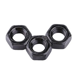 Fafeicy 100pcs Hex Nut, Din934 Black Zinc Plated Carbon Steel Metric Thread Hex Hexagonal Nuts Used in Conjunction(M3)