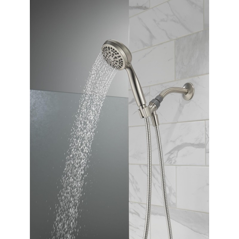 Delta Faucet 5-Spray Handheld Shower Head, Black Shower Head with