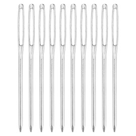 sourcing map 60 Pcs Large Eye Sewing Needles, 2.36 Inch 2mm High Carbon Iron Embroidery Thread Needle Sewing Blunt Needle Knitting Needles for Hand Sewing Art Crafts, Silver