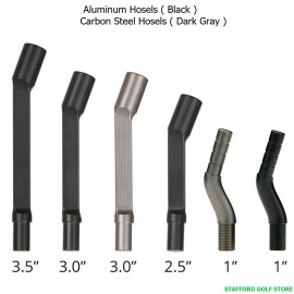 The GolfWorks Golf Club Putter Hosels for .370" Bore Putter Heads - 90° Lie Angle - RH Only - Aluminium, 3.5"