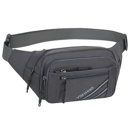 YSHHao Bum Bag Men Women Belt Bag Waterproof Waist Bag for Outdoor Travel Sports Hiking Jogging Dog Walks, gray, Passport Holder