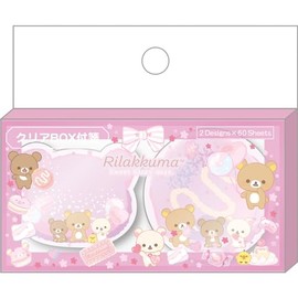 San-x Rilakkuma MH20801 Clear Box Sticky Notes