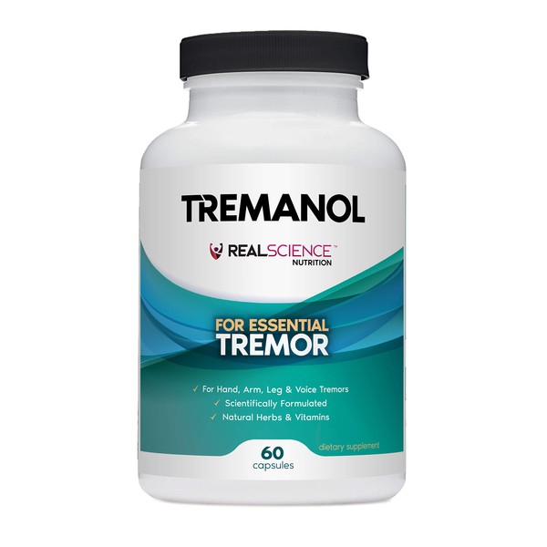 Real Science Nutrition Tremanol – All Natural Essential Tremor Herbal Supplement - May Provide Long-Term Relief for Shaky Hands, Arm, Leg, & Voice Tremors (60 Capsules)