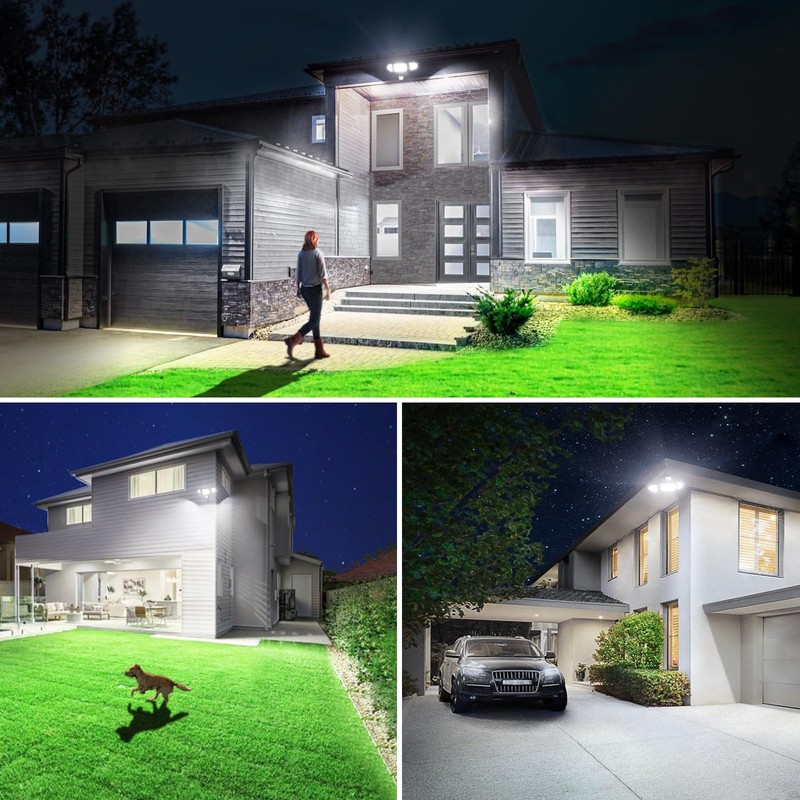 Olafus 100W LED Security Light Motion Sensor Outdoor Light, 2