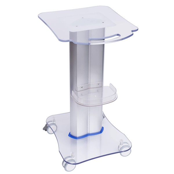 Acrylic Salon Trolley Cart on Wheels, Professional Mobile Salon Spa