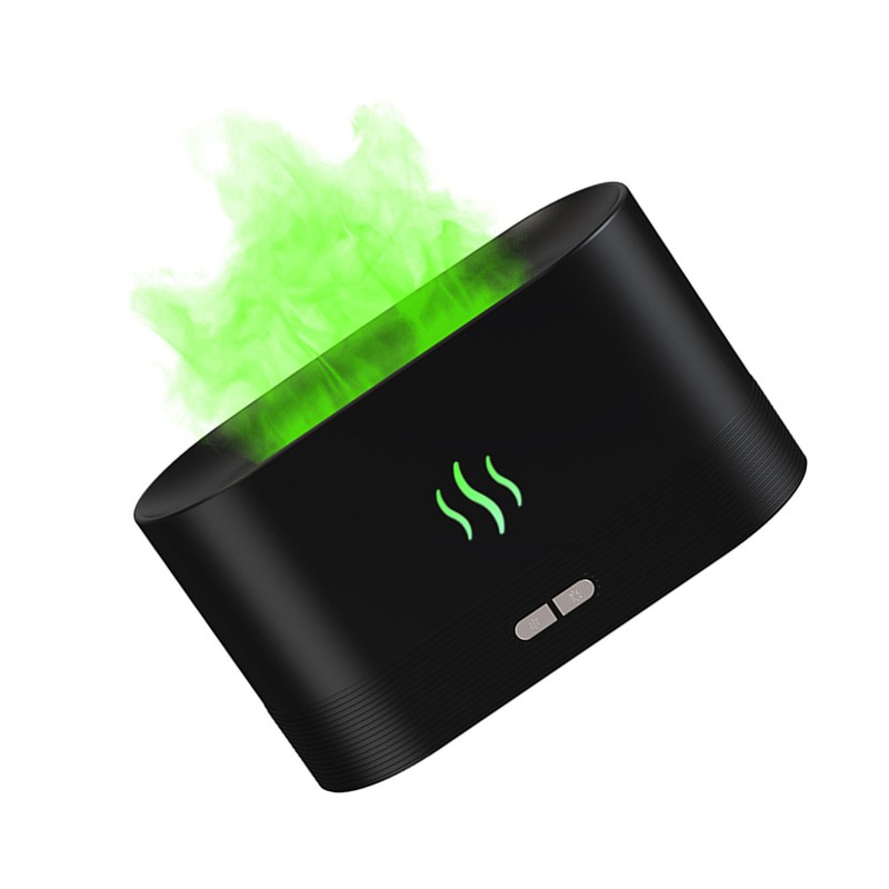 Flame Aroma Humidifier Ultrasound Colorful LED Ambient Lighting 180ml Portable