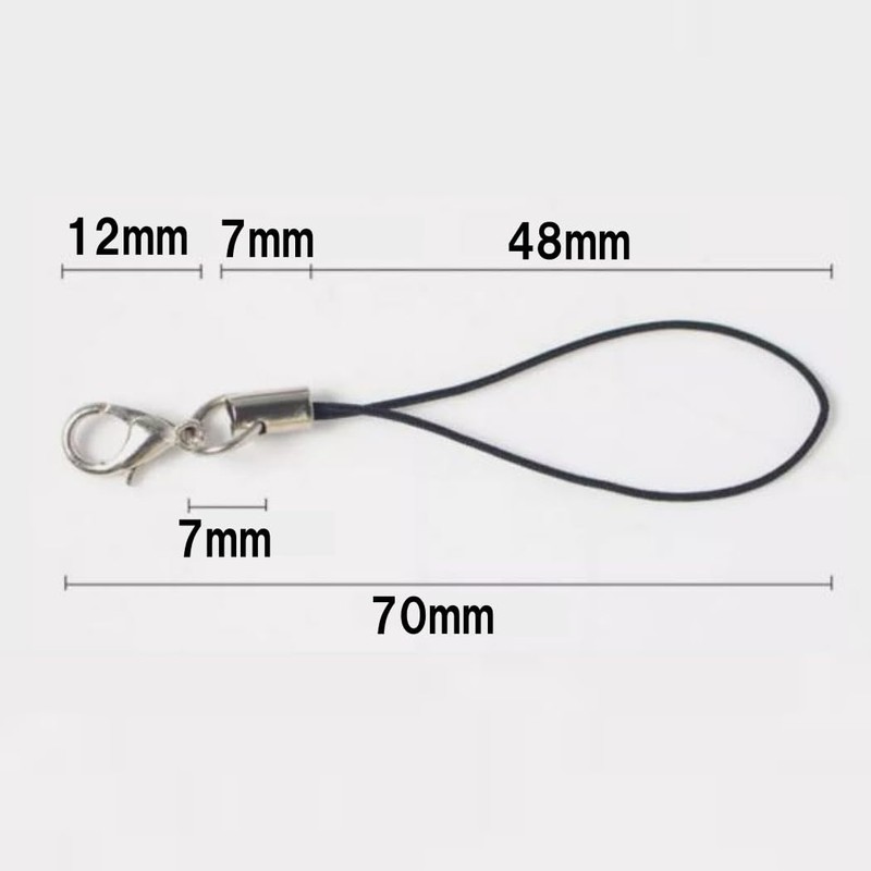 HappyHome 100pcs Straps Lobster Claw Clasps with Hooks Strap Cord