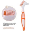 Chargenyang 3 Pack Denture Cleaning Brush Set Hard Denture Toothbrush