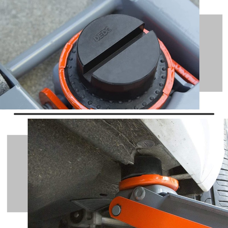 DEDC 4PCS Rubber Jack Pads Universal Slotted Frame Rail Protector