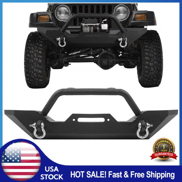 Unbranded Rock Crawler Front Bumper For 1987-2006 Jeep Wrangler TJ