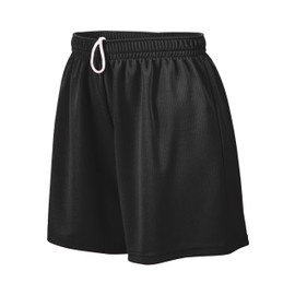 Augusta Sportswear Teen-Girls Wicking Mesh Short, Black, Large