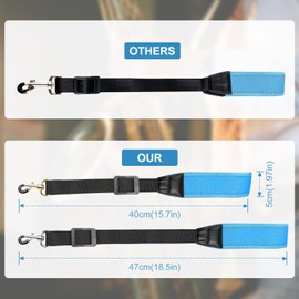 KUWAN Saxophone Neck Strap Soft Sax Double Shoulder Hanging Straps Padded for Alto Sax Tenor Soprano Music Instrument Blue1, Black and White, Universal
