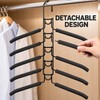 5-Tier Space Saving Clothes Hanger with Non-Slip Foam Padded Arms,
