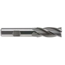 EM-FC12 3/8" 4 Flute Single End Center Cutting End Mill, High Speed Steel - 3/8" Shank