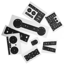 Gatuida 1set Car Dash Button Repair Kit Decals for Restoring Faded Control Buttons Versatile Stickers Aesthetic Car Accessories