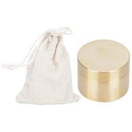 Yosoo Health Gear Mini Portable Storage Box Outdoor Pill Box, Stainless Brass Sealed Container Box Waterproof for Pills Jewelry, Mini Accessories Container for Outdoor Travel Home Office