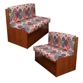 NILUOH RV Dinette Cushion Covers,Stretch Camper Cushion Slipcovers Replacement Sofa Cushions Washable Loveseat Slipcovers for Travel Trailer Couch (2 Bench Cover & 2 Backrest Cover, Color24)