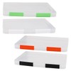 jojofuny 4PCS Box Transparent File Storage Box Portable Document Case