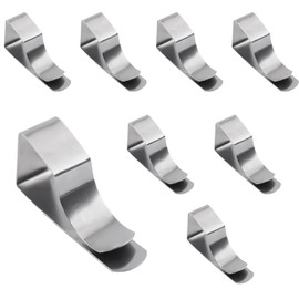 MOROBOR 12 Pack Tablecloth Clips, Stainless Steel Table Cloth Cover Clamps Metal Table Cloth Holding Clip for Restaurant Picnics Marquees Weddings Graduation Party