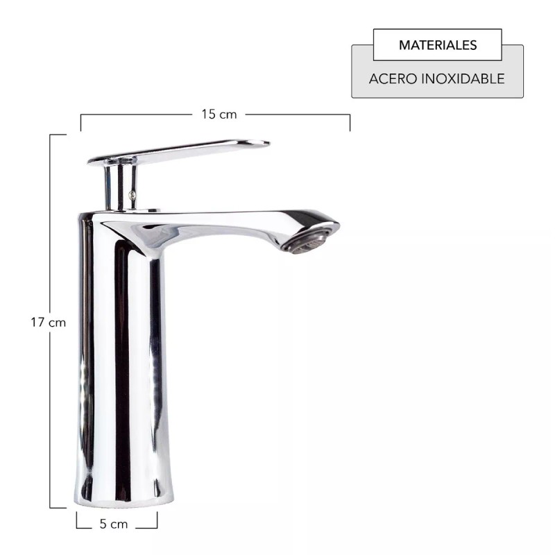 Cnx Mezcladora Monomando Para Lavabo Cromado