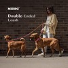 Midog Braided Leather Dog Leash 6.5ft, Adjustable Waist Hands Free