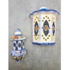 Generic Portuguese Pottery Hand Painted Alcobaça Ceramic Wall Lantern (Large)