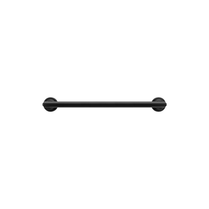 Moen Matte Black 24-Inch Bathroom Safety Grab Bar with Concealed