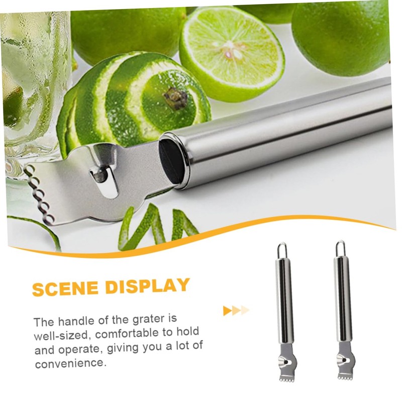 Mobestech 2Pcs Lemon Zester and Orange Peeler Multi Functional Graters