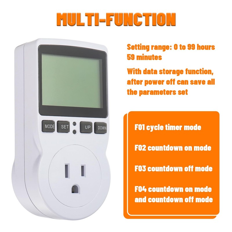 HUAREW 110V Digital Temperature Controller, LCD Screen Heating Cooling Thermostat