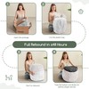 HIGOGOGO Pouf Ottoman Stuffed Round Modern Foam Filled Foot Rest