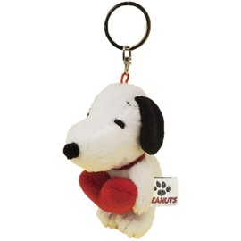 Nakajima Corporation 173126-22 Petite Fuwa Mascot Snoopy Black Heart