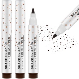 Freckle Pen, 2 Pieces, Waterproof Freckle Pen, Natural Looking Freckles, Durable Sopt Pen with Soft Point for Natural, Freckle Makeup (Dark Brown)
