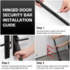 2-in-1 Door Stopper & Security Bar, Adjustable Door Jammer with