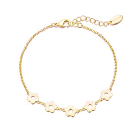 Philip Jones Gold Plated Flower Bracelet