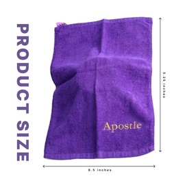 Swanson Christian Products Embroidered Hand Towels - 'Apostle' - Gifts for Pastor, Clergy, & Ministers - Pastor Towel - with Gold Lettering … (Purple)