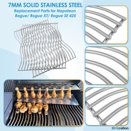 BBQration Grill Parts for Napoleon Rogue 425 Rogue XT/SE 425, Freestyle 425S Series Grill, 2-Pack Stainless Steel Grill Grate Replacement Parts for Napoleon Grill Accessories RXT425SIBPK-1 R425PK-1