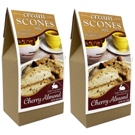 Rabbit Creek Cherry Almond Scones Pack of 2 - Easy Gourmet Scone Baking Mix - Made in the USA