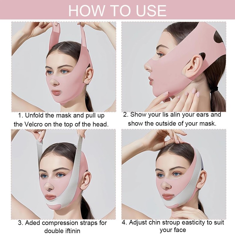 Face Lifting Bandage, V Face Masks, Reusable V-Line Mask, Collagen