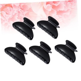 Beavorty 5pcs Hair Claw Clips Non-slip Accessories for Women and Girls for Thick Thin Hair Impact Resistant Design Bright Black