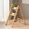 GameGem 3 Step Ladder, Aluminum Folding Step Stool with Anti-Slip