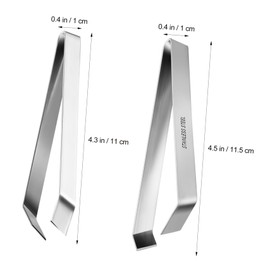 LABRIMP 2sets Fish Bone Puller Cooking Tweezers Tongs Multi-Purpose Kitchen Gadgets Straight Pointed Tips Easy Cleaning Stainless Steel for Chef Cooking Serving