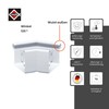 INEFA Gutter Angle 135 Degrees Box-Shaped External Angle PVC NW
