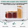 Qunclay 8 Pack Pegboard Shelf Set Wooden Shelves with Metal