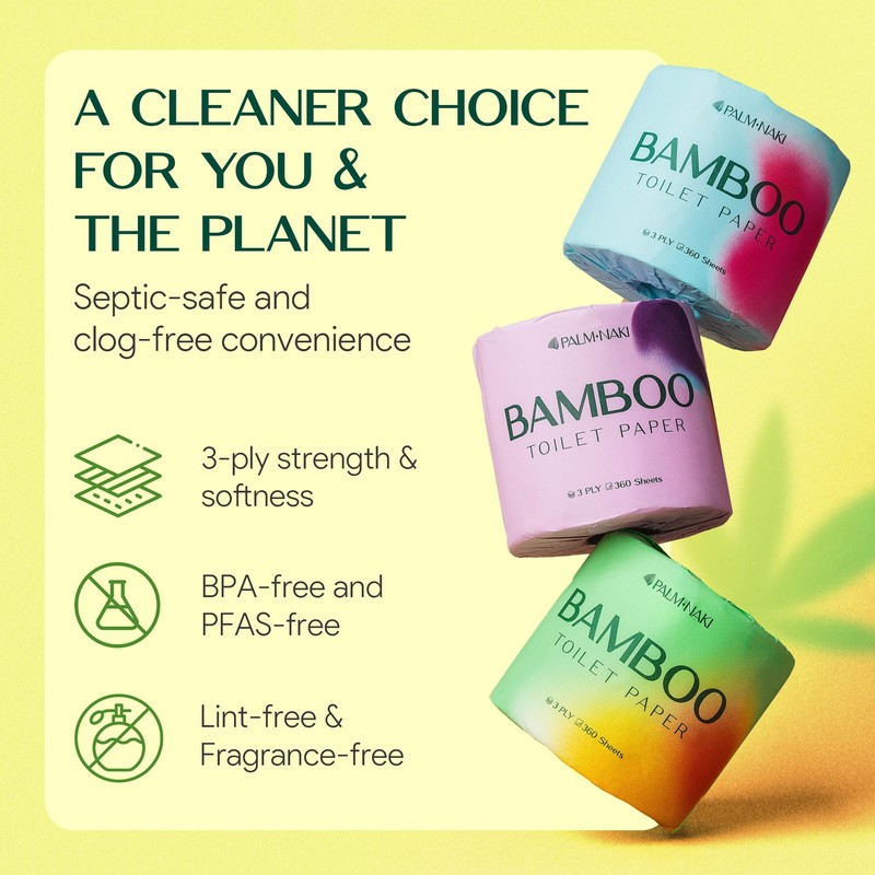 Premium Bamboo Toilet Paper | 3-Ply – Strong & Absorbent