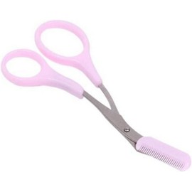 Pro Women Eyebrow Trimmer Comb Eyelash Hair Scissors Cutter Makeup Tools Eyelash Hair Scissors Cutter Remover Makeup Tool Practical and Attractive Perfect Women ’s Facial Hair Grooming Kit
