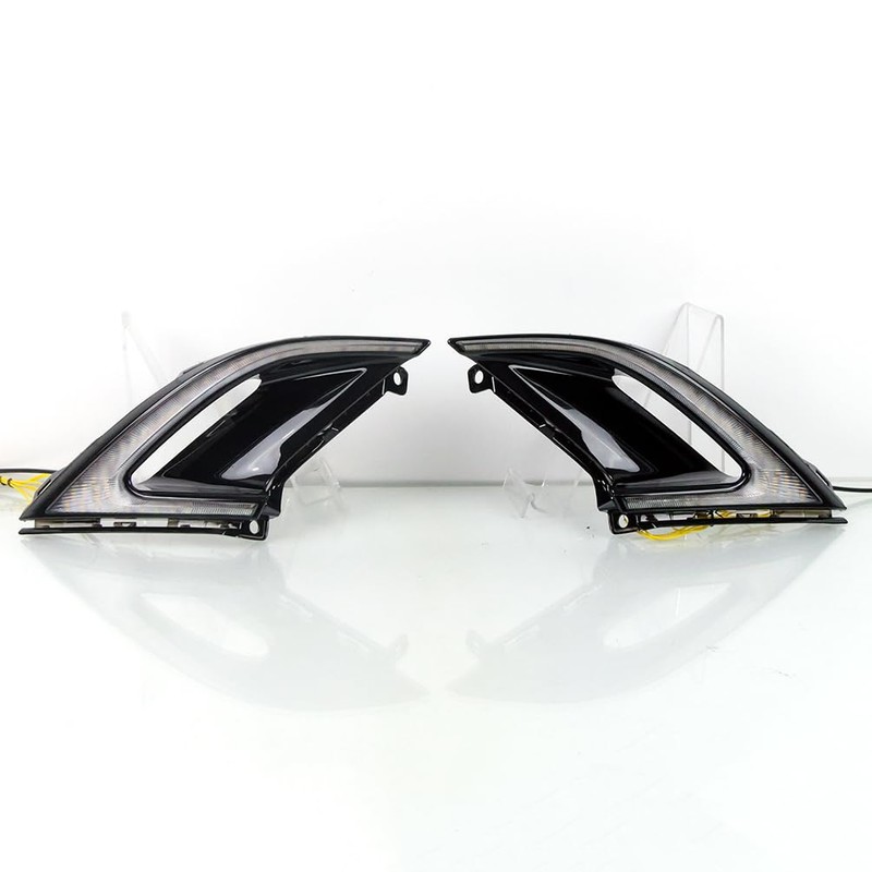 KITOCARTOP LED DRL Fog Lights with Amber Sequential Turn Signal